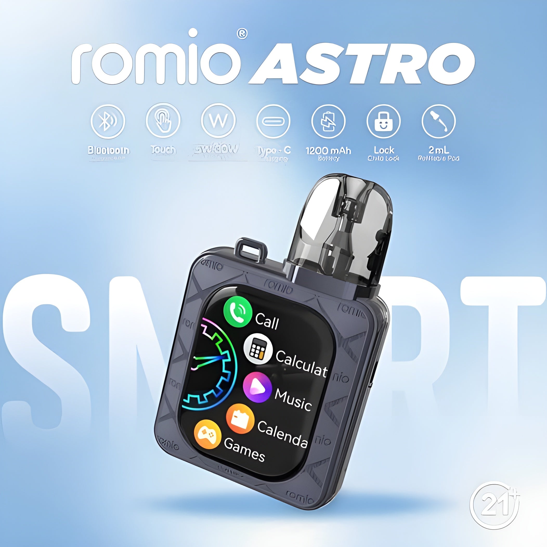 Astro Pod with Touch Display And with free flavour